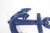 Metal Vintage Cast Iron Anchor Hook Coastal Nautical Beach House Style Blue For Sale - Image 7 of 9
