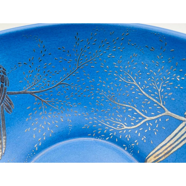 Emilia Castillo for Los Castillo Cobalt Porcelain & Silver Bowl, 1990 For Sale - Image 9 of 18