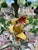 White Vintage 1960’s Italian Hand Painted Polychrome 5 Arm Metal Tole Chandelier With Lilies For Sale - Image 8 of 12