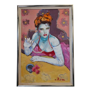 1980s Colleen Ross Original Oil on Canvas For Sale