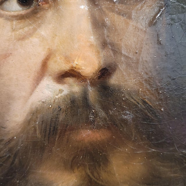 French School Artist, Male Portrait, 1800s, Oil on Board, Framed For Sale - Image 11 of 18