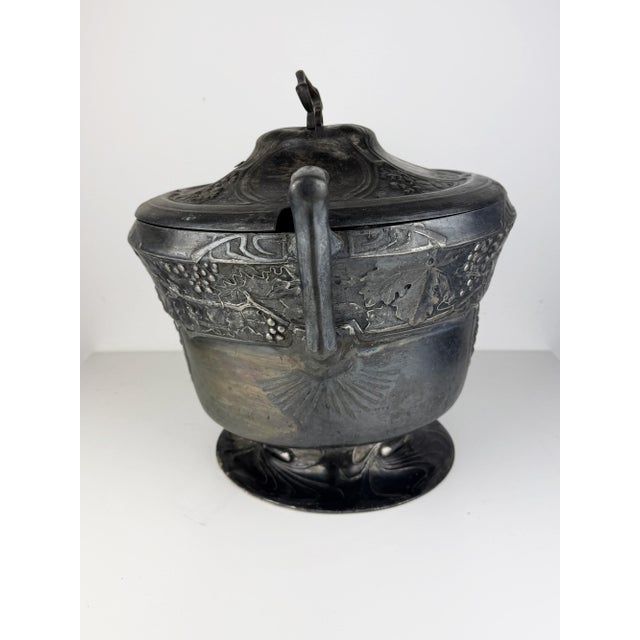 Antique Art Nouveau German Pewter Soup Tureen from B&G Imperial Zinn, 1900 For Sale - Image 6 of 18