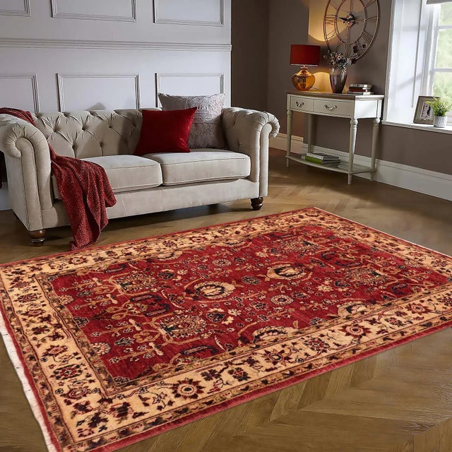 "Enhance the ambiance of your home with this magnificent Persian-influenced Turkish hand-knotted rug made by skilled...