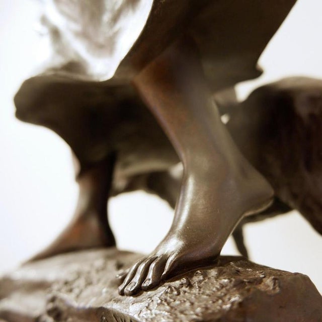 Metal Auguste De Wever, Bronze Sculpture Innocence, 1800s, Bronze For Sale - Image 7 of 16