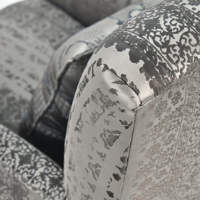 Silver Pair of Donghia Lounge Chairs For Sale - Image 8 of 9