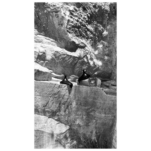 Sculpture Wine Decanter Set by Karystios, Set of 2 For Sale - Image 6 of 6