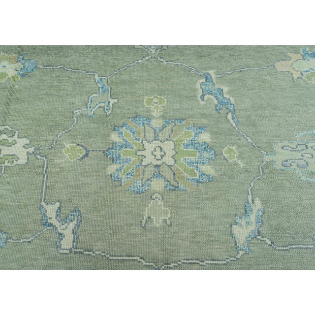 Turkish Oushak Rug 11'10" x 15'7" #19180 For Sale In Houston - Image 6 of 8