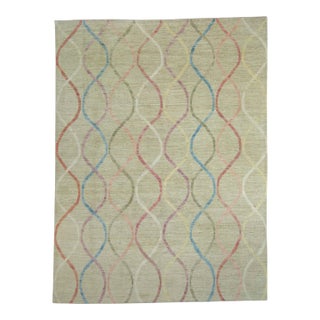 Turkish Oushak Rug 9'4" x 12'4" #18536 For Sale