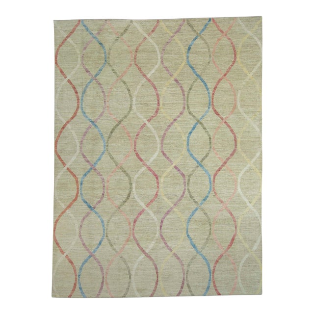 Turkish Oushak Rug 9'4" x 12'4" #18536 For Sale