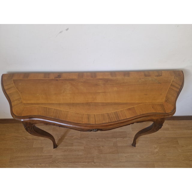 Louis XV Walnut Console Table, 1940s For Sale - Image 15 of 18
