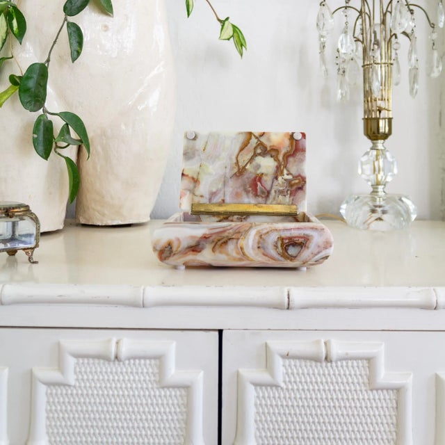 Pink Onyx Lidded Catchall Jewelry Box For Sale - Image 15 of 18