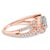 Dazzling cocktail ring that displays a sophisticated and elegant design. It features a 10k rose gold structure that...