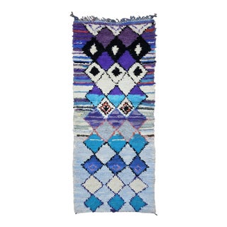 Moroccan Boucherouite Rug - 9.2 X 2.8 Ft For Sale