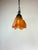 Vintage Murano Amber Glass Pendant, Italian Art Glass Hanging Light With Warm Diffused Glow For Sale - Image 14 of 15