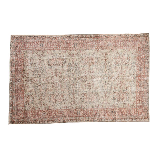 Vintage Distressed Sparta Carpet - 5'1" x 7'11" For Sale