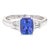 1.78ct Tanzanite Diamond Ring Gemstone Engagement Estate 14k White Gold size 7 For Sale