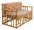 Mid-Century Sofa in Bamboo, Rattan and Fabric attributed to Vivai del Sud, Italy, 1970s For Sale