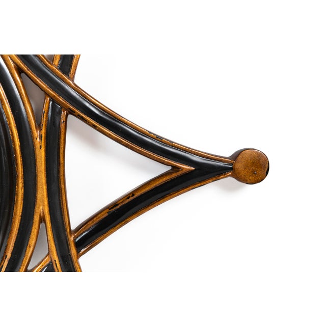 Wood Ebonized and Gilt Sun Burst Mirror, 20th Century For Sale - Image 7 of 7