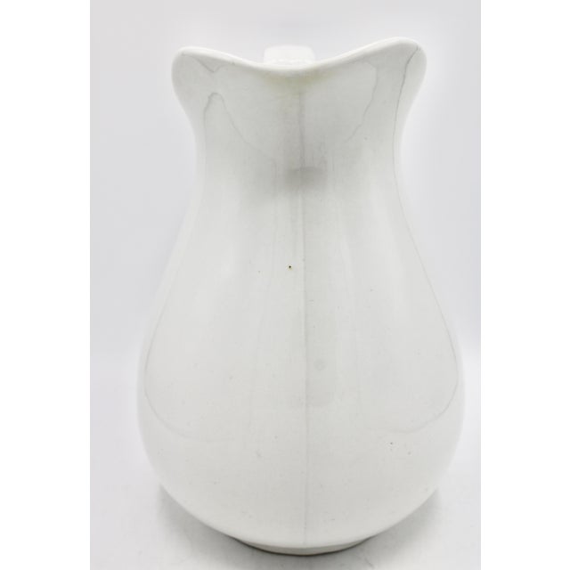 Large Vintage English White Ironstone Pitcher For Sale In Tulsa - Image 6 of 10