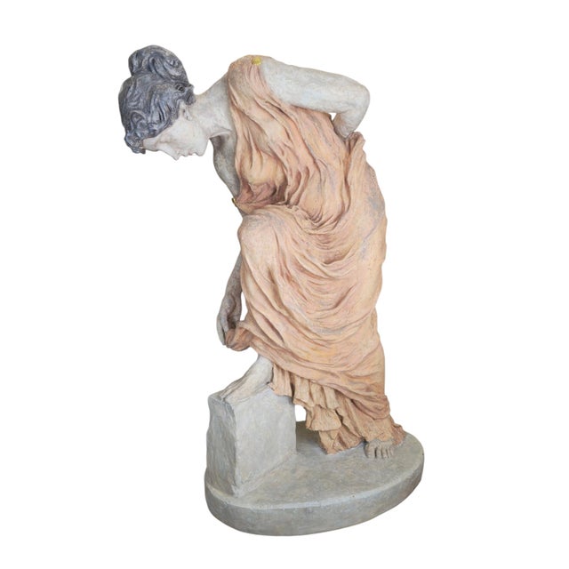 Art Nouveau Figure Lady in Evening Dress, 1900, Plaster For Sale - Image 12 of 12