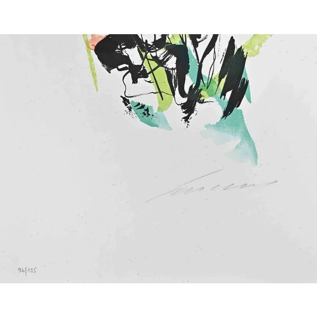 Flowers is a Lithograph realized by Ernesto Treccani in 1973. Limited edition of 125, editor "La Nuova Foglio SPA". Very...