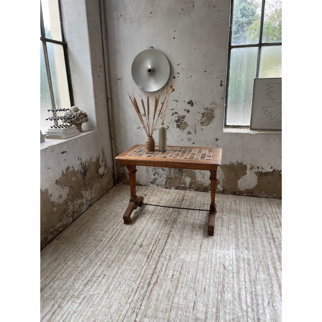 Walnut and Tiled Bistro Table, 1890 For Sale - Image 5 of 18