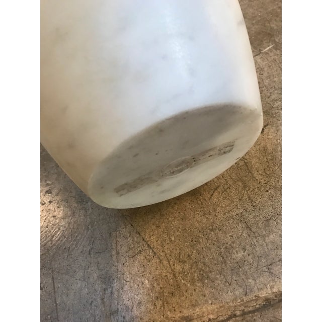 Alabaster Sculptural Ice Bucket in Carrara Marble For Sale - Image 8 of 9