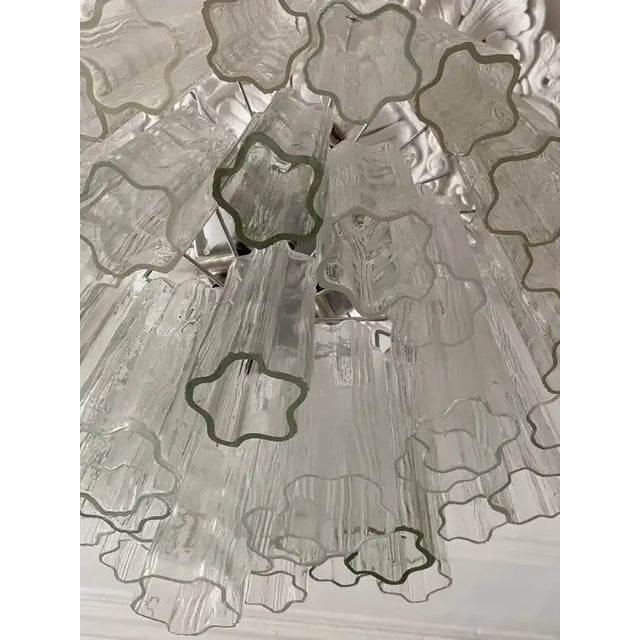 Camer Glass 1960s Large Murano Glass Tronchi Chandelier For Sale - Image 4 of 6