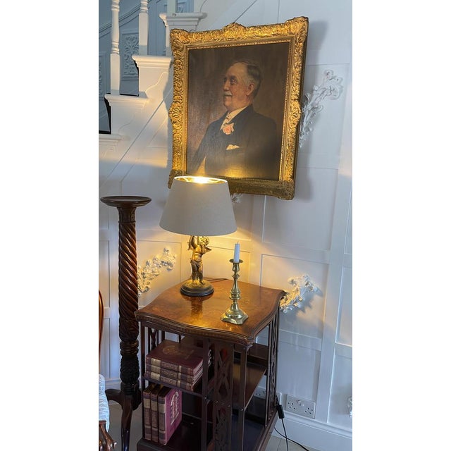 Antique oil on canvas of a gentleman in a quality carved gilded frame a quality painting in a wonderful frame. h 76 x w 67...