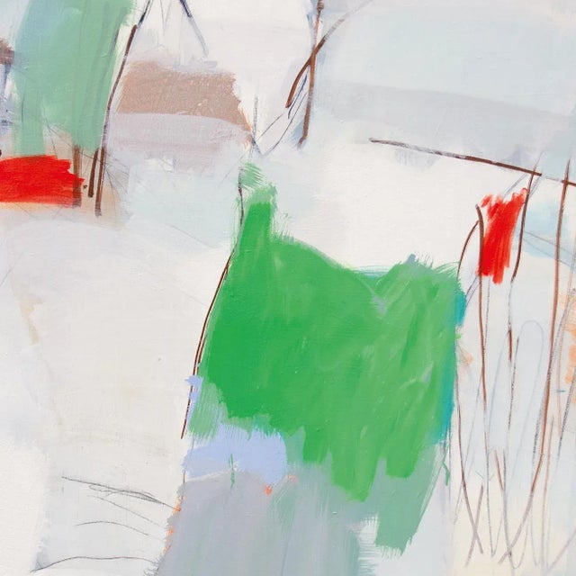 Textile Contemporary Abstract Acrylic on Canvas Painting "Akzentuiert" by Andreas Durrer For Sale - Image 7 of 7