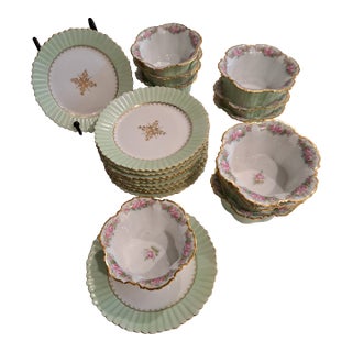 Antique Dessert Cups and Saucers - Set of 20 For Sale