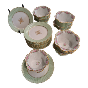Antique Dessert Cups and Saucers - Set of 20