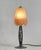 Hettier et Vincent & Muller frères A French 1925-1930 art deco lamp by Hettier & Vincent in wrought iron. The red and...