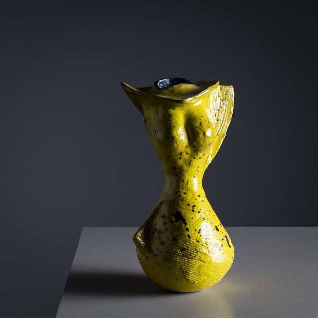 Yellow Ceramic Vase by Poemu, France 2023 For Sale - Image 17 of 18