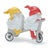 Modern Whimsical Garden Gnome Figurine Riding a Scooter and Wheelbarrow (Set of 4) For Sale - Image 3 of 4