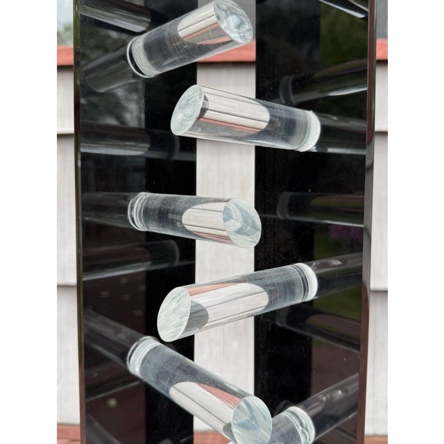 Shlomi Haziza (Israel B1969) Lucite Acrylic MCM Art Sculpture Pedestal Table 36" For Sale - Image 10 of 15