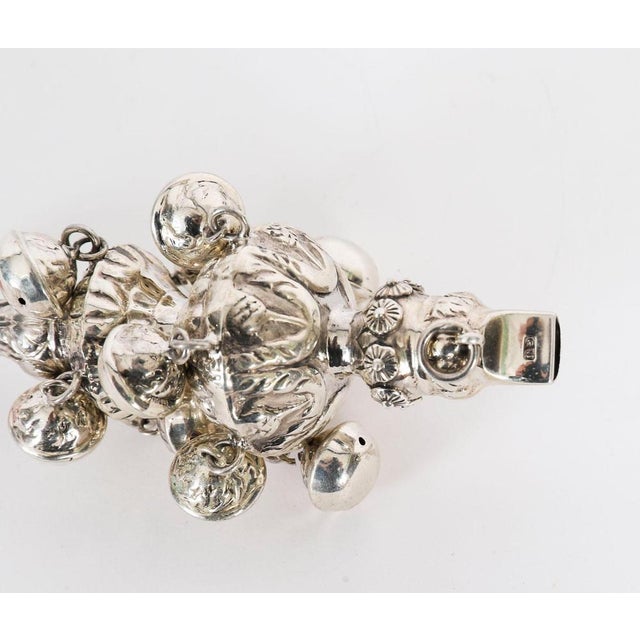 Vintage Sterling Silver Baby Rattle, 20th Century For Sale - Image 13 of 15