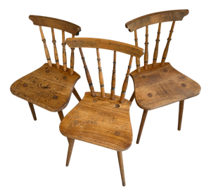Farmhouse Spindle Chairs, Set of 3