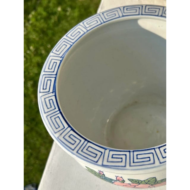 1980s Vintage Floral Chinese Planter For Sale - Image 5 of 8