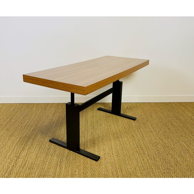 Mid-Century Modern Vintage Lift-Top Coffee Table in Formica and Black Metal, 1970s For Sale - Image 3 of 15