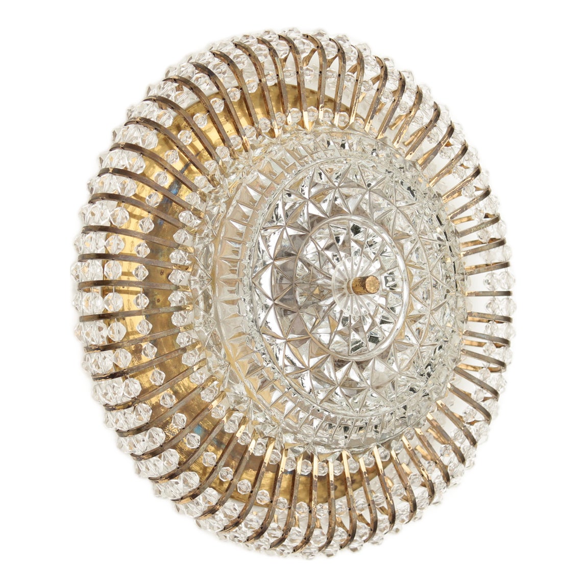 Vintage Hollywood Regency Round Recessed Light, 1960s, image size:1150x1150