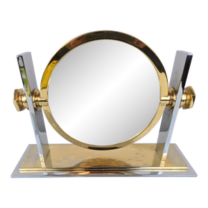 Mid 20th Century Karl Springer Attributed Tabletop Vanity Mirror - Small