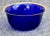 Vintage Cobalt Blue Glass Bowl Gold Rim Textured Pebble Art Glass For Sale - Image 11 of 15