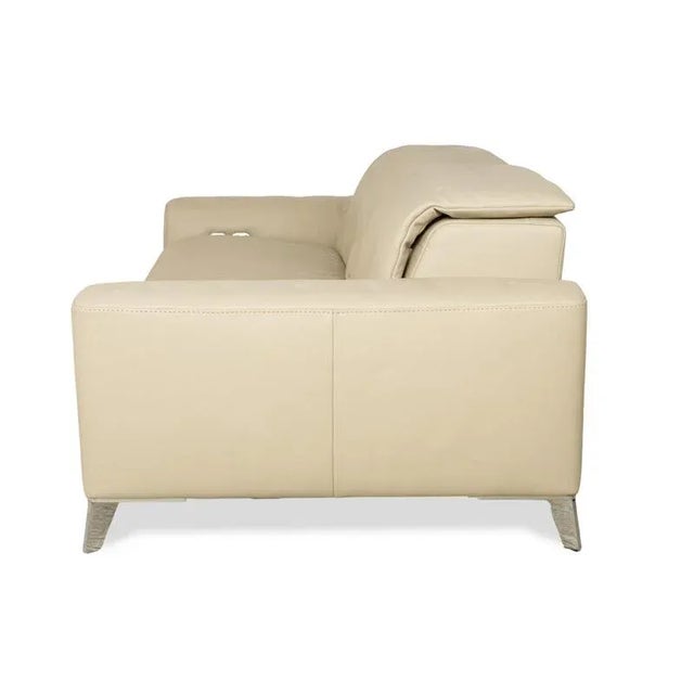 Satelite 3-Seater Sofa in Cream Leather from Roche Bobois For Sale - Image 17 of 18
