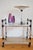 High-quality barware in a postmodern design from the late 1970s/1980s, likely of Italian manufacture. The bar cart is very...