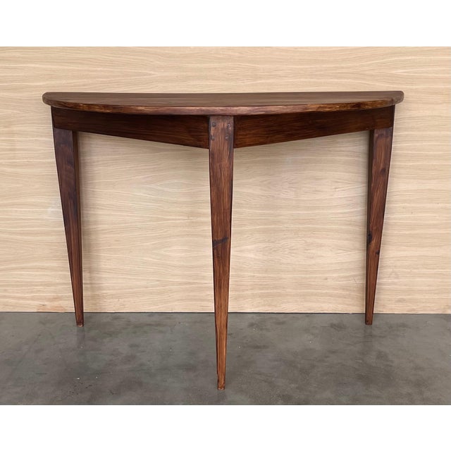 Pair of Spanish Demilune High Console Table For Sale - Image 17 of 18