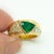 18k Yellow Gold Emerald and Diamond Ring, Size 6.25 For Sale - Image 10 of 14