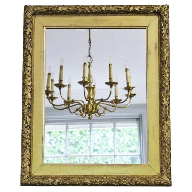 Large Antique Gilt Overmantle Wall Mirror For Sale - Image 5 of 5