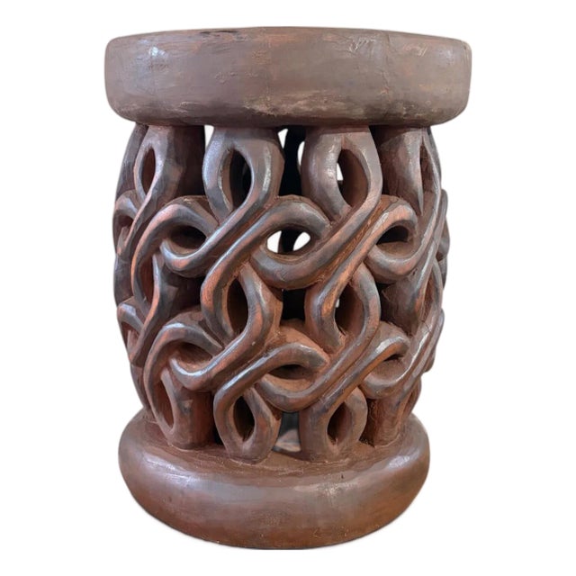 Vintage Tribal Nobility Bamileke Stool/Table Cameroon 16" H For Sale