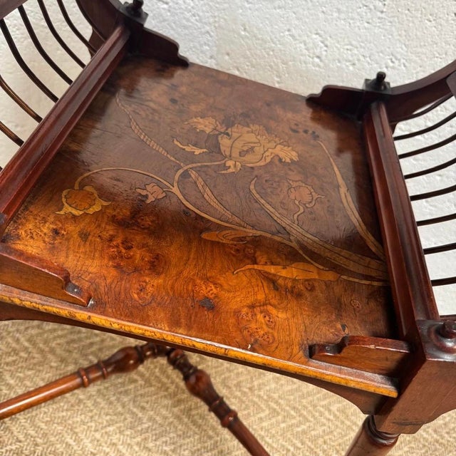 Victorian Aesthetic Marquetry Side Table, 1880 For Sale - Image 3 of 18